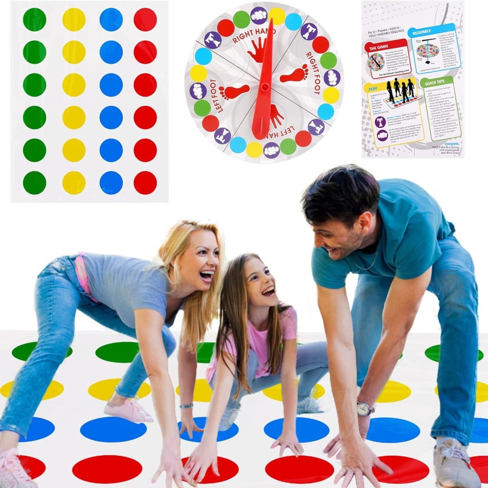 Twister Game,Classic Family Board Games for All Ages,Fun & Interactive Twister