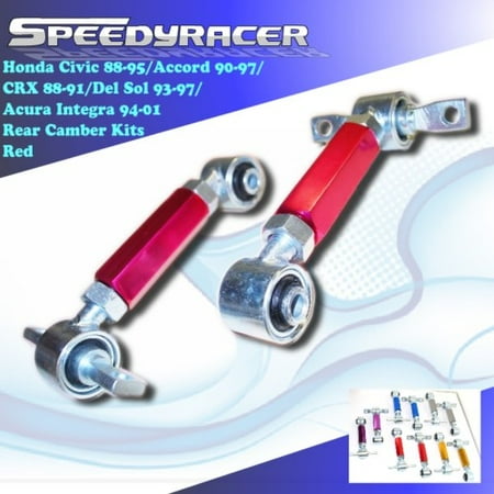 - 88-91-95 CIVIC CRX 90-97 Accord 94-01 INTEGRA 93-97 DEL SOL Rear Camber Kit (Various Color Options)