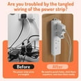 thumbnail image 4 of HeeHom Upgraded Adhesive Punch-Free Socket Holder – No Drill Power Strip Wall Mount, 8pcs Self-Adhesive Cable Organizer for Kitchen/Office/Home (Strong Hold, Sliding Rail Design, 1.37x3.74in), 4 of 6