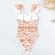 thumbnail image 4 of Faldas de Verano de las Mujeres Vintage Impreso Falda de Playa Bikini Conservador Conjunto de Trajes de Baño, Poliéster Spandex para Vacaciones Informales, 4 of 9