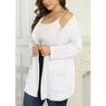 thumbnail image 3 of Daystry Women's Plus Size Open Front Casual Long Sleeve Lightweight Drape Cardigans Soft with Pockets, 3 of 12