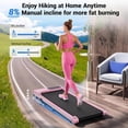 thumbnail image 2 of Walking Pad Treadmill, Funmily 3.0HP Under Desk Treadmill for Home/Office, 2026 Upgrade 3-in-1 Portable Treadmills with Remote Control, LED Display, 300 Lb Capacity,No Assembly Required, 2 of 7