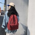 thumbnail image 1 of Mochila Mochila de nailon Mochila escolar de alta capacidad con cremallera impermeable para el ocio diario (rojo vino), 1 of 6