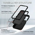 thumbnail image 4 of Starshop Galaxy A14 5G case, With Tempered Glass Protector, Shockproof Protection Rugged Hybrid Drop Cover Black, 4 of 5