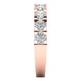 thumbnail image 3 of 1.53 ctw Wedding Band for Women - 14K Rose Gold Simulated Diamond Stackable Eternity Ring, 3 of 7