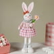 thumbnail image 4 of Matsuzay Adorno de con conejitos de Pascua de peluche suave para celebraciones navideñas Adornos de decoración del hogar Decoración del hogar verde, 4 of 6