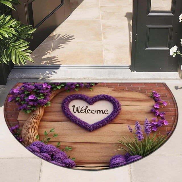 Alfombras de baño, alfombras para sala de estar, alfombra de área, alfombra de baño de 24 x 16 pulgadas, alfombra de entrada, alfombra semicircular, alfombra para el hogar, absorbente, antideslizante,