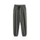thumbnail image 2 of Pantalones largos para hombre, de color liso, holgados, con cordón y bolsillo de lino, informales, deportivos, hasta el tobillo, de poliéster., 2 of 6