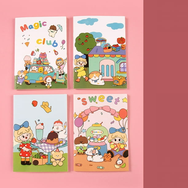 Cuadernos de dibujos animados llenos de pulpa de agua, material de papel de grado A, 32 páginas, lindos blocs de notas para escribir listas de tareas, salidas