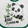 thumbnail image 4 of Inktastic My Aunt Loves Me Cute Panda Boys or Girls Baby Bib, 4 of 4