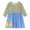 Sky Blue, variant on Tisuna Girls Dress Toddler Floral Print Long Sleeve Crew Neck Dresses Casual Loose Autumn Winter Girls Daily Wear Sky Blue Size 2-3 Years
