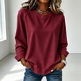 thumbnail image 3 of Maplenight Womens Crew Neck Sweatshirt Raglan Long Sleeve Casaul Loose Fit Fall Sweatshirts, 3 of 8