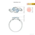thumbnail image 4 of Angara Natural 0.8 Ct. Aquamarine with Diamond Classic Ring in Sterling Silver for Women (Ring Size: 12), 4 of 9