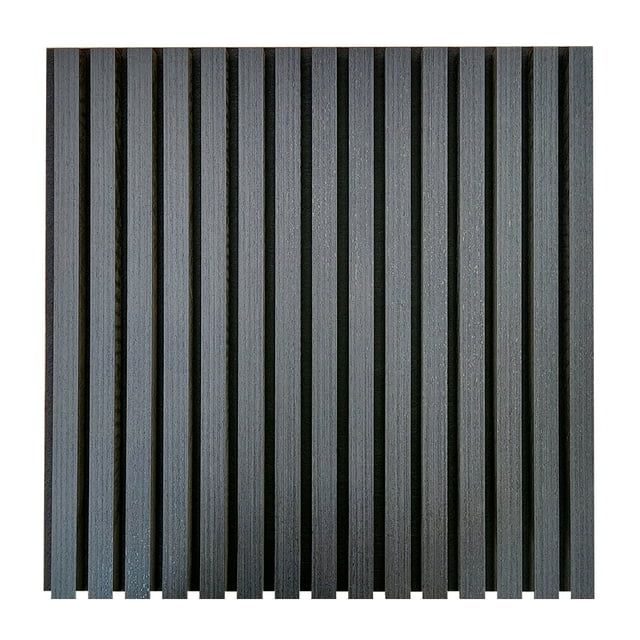 Panel decorativo Lambrin Acústico Negro Texturizado Para Muro Tipo Madera 60x60cm 4pz