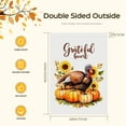 thumbnail image 2 of Thankful,grateful Outdoor Garden Flags Deco for Balcony House Front Door Lawn Double Colored Thanksgiving Day Pumpkins Cartoon Porch Flags 28x40in Versatile Sunflowers Garden Flags, 2 of 6