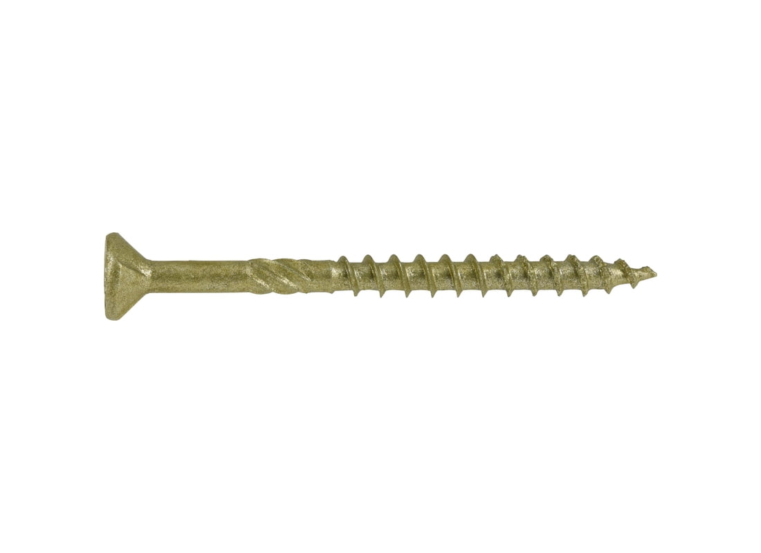 Hillman Fasteners 195996 2 in. x 8 Power Pro Ceramic Exterior Screws - Bronze, 5 lbs