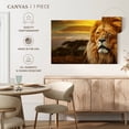 thumbnail image 5 of Elephant Stock Lion In African Safari Wall Art - Horizontal Canvas Wall Art - Living Room Wall Decor - Animal Canvas - Orange And Brown Decor - 51" x 34", 5 of 8