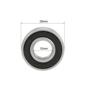 6001-2RS Deep Groove Ball Bearings Z2 12mmx28mmx8mm Double Shielded Carbon Steel 10pcs