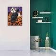 thumbnail image 5 of Epic Graffiti 'Moon Cat & Pumpkins' by Cathy Horvath-Buchanan, Canvas Wall Art, 26"x34", 5 of 8