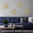 thumbnail image 6 of Gold Metal Starburst Wall Sculpture Set for Living Room Bedroom Entryway, 6 of 6