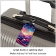 thumbnail image 3 of Square 2Pack PU Leather Galaxy Cruise Luggage Tag with Privacy Cover and Name ID Tag for Travel Handbags Backpacks Luggage Tags, 3 of 6