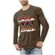 thumbnail image 1 of Blusas y camisas de manga larga con cuello redondo para hombre, ropa deportiva para el hogar, pijamas, camisetas de color liso, blusa deportiva para hombre, poliéster, 1 of 5