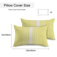 thumbnail image 2 of Yellow Beige Striped Outdoor Pillow Covers 20x12 Inch Lumbar Pillow Covers Set of 2 Waterproof Decorative Throw Pillow Cases Modern Farmhouse Retro Lines Cushion Covers for Patio Furniture Garden, 2 of 6