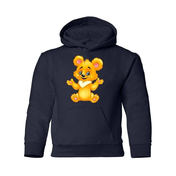 Yellow Teddy Bear Hoodie Juniors -Image by Shutterstock, Medium