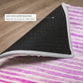 thumbnail image 6 of Addison Rugs Dream Shag Premium Machine Washable Transitional Stripes Pink Rectangle Rug, 3' x 5', 6 of 8