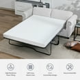 thumbnail image 3 of ZAFLY 2-in-1 Full Size Pull Out Sofa Bed | Convertible Loveseat with Mattress | Sleeper Sofa Couch for Living Room/Apartment, Beige, 3 of 6