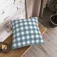 thumbnail image 6 of ZNDUO Throw Pillow, 16"x16" Bed Pillow and Couch Pillows - Indoor Decorative Pillows，Blue Gingham Print Throw Pillow, 6 of 8
