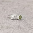 thumbnail image 5 of Natural Peridot Ring, Rough Peridot Gemstone Ring, August Birthstone, Double Band, 925 Sterling Silver, Womens Ring, Christmas, Thanksgiving, Handmade, Statement Jewelry, Rough Gemstone Jewelry, 5 of 6