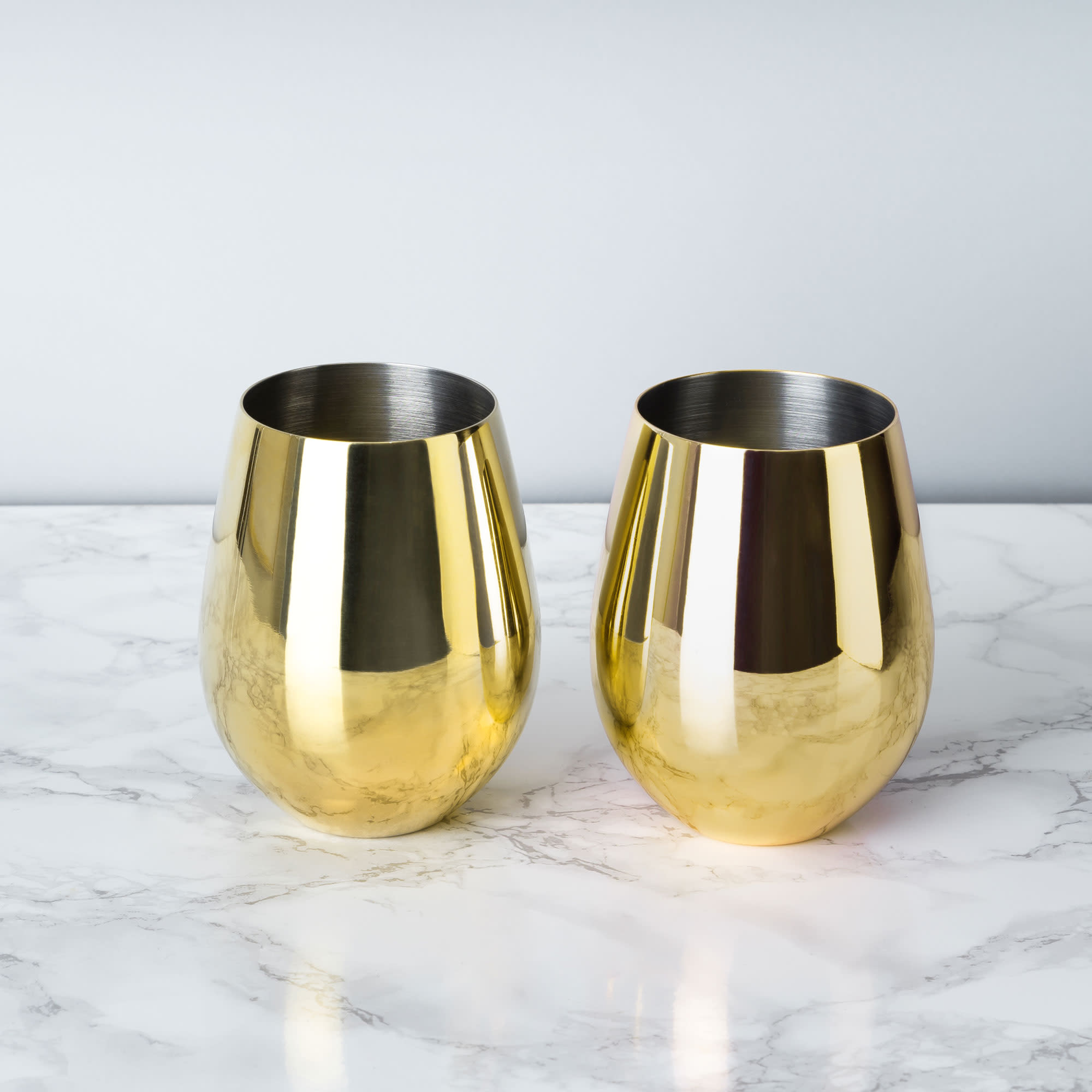 Viski Copper Stemless Wine Glasses