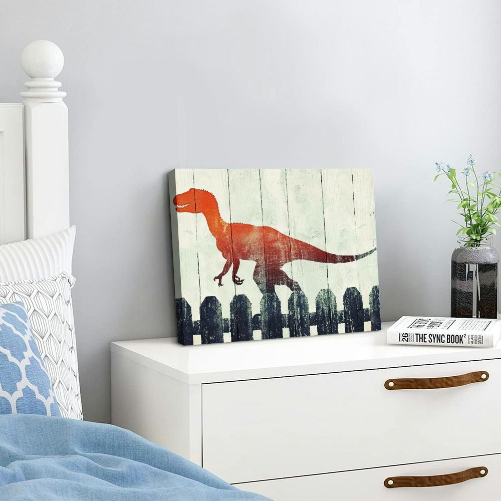 Nawypu  Dinosaur Wall Art Boys Bedroom Decor Dinosaur Room Decor  Easy to Hang