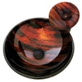 thumbnail image 4 of Novatto MIMETICA NSFC-025001ORB Brown/Copper Painted Glass Vessel Bathroom Sink Set w/ Faucet, Drain and Mounting Ring, Oil Rubbed Bronze, 4 of 12