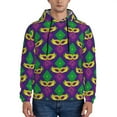 thumbnail image 2 of Bingfone Mardi Gras Carnival3 Men'S Drawstring Hoodie Long Sleeve Pocket Sweatshirts-Medium, 2 of 9