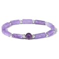 thumbnail image 2 of Guardurnaity de cristal para mujer, brazalete de cadenas de cuentas redondas, decoración sencilla de moda, adornos, joyería para novia, joyería Ropa, zapatos y accesorios Miscelánea Violeta, 2 of 6