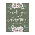 thumbnail image 1 of Koyal Wholesale Sage Green|Cream Floral Blossoms Wedding, Wine Bottle Label, Thanks for Celebrating with Us, 20-Pk, 1 of 2