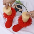 thumbnail image 6 of NOLDARES Grils Ruffle Socks Toddler Double Frilly Fluffy Princess Dress Cotton Sock Tutu Socks for Girls/Baby/Toddler(Red,1-3 Years), 6 of 7