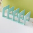 thumbnail image 2 of bestolf Modern Geometric Bookend Plastic Desktop Book Holder for Shelves Desk Multi-Purpose Organizer for Home Office School, 2 of 6