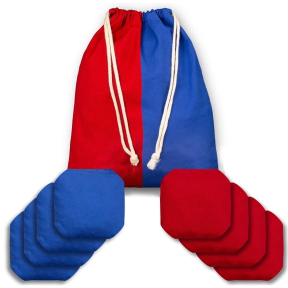 TOYSHARING Cornhole Bags Set Regulation: Professional Corn Hole Bean Beanbags Game(blue&red)