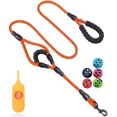 thumbnail image 1 of YIXIGGC Dog Leash,5 FT Heavy Duty Double Handle Dog Leash with Comfortable Padded and Reflective,Rope Dog Leashes for Small,Medium,Large Dogs (Rope-Orange) DYF329-2203, 1 of 6