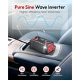 thumbnail image 3 of BESTEK 300W Car Power Inverter DC 12V To 110V AC Pure Sine Wave Dual USB Fast Charge Safety Certification, Black, 3 of 9
