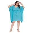 thumbnail image 2 of Oussum Women Plus Size Tunic Lurex Short Adjustable Dress for Ladies, Blue, 2 of 7