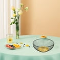 thumbnail image 4 of Gnmfd Rattan Iron Fruit Tray Vegetable Drainage Basket for Living Room Kitchen Snacks Candy Storage Cosmetic Organizer for Bedroom Bathroom Decor, 4 of 6