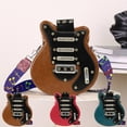thumbnail image 1 of Sentmoon Mens Shoulder Bag Chest Pack Unique Guitar Shape Backpack Rhinestone Rivets Daypack Crossbody Bag Shoulder Bag with Gradient Color Strap 28x8x31cm P-U Leather Sling Bag, 1 of 7