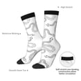 thumbnail image 4 of Fuzoiu Hand Drawn Snake Print Athletic Crew Socks for Men & Women,Casual Crew Socks,Above Ankle Crew Socks for Business, Casual, 4 of 6