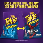 Takis Blue Heat 9.9 oz Sharing Size Bag, Hot Chili Pepper Rolled Tortilla Chips