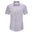 thumbnail image 1 of Camisas Tipo Para Hombre Camisas estampadas para hombre, camisas de playa con botones de manga corta para hombre (Pink, M), 1 of 7