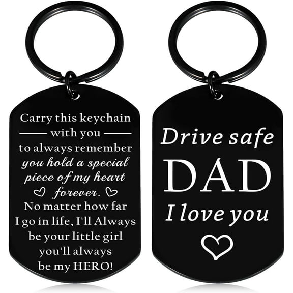 Dad gifts for dad from daughter, Drive Safe Keychain for Him, Father of The Bride Gifts, New Daddy Gifts, Christmas Presents, Papa Presents, Father in Law
